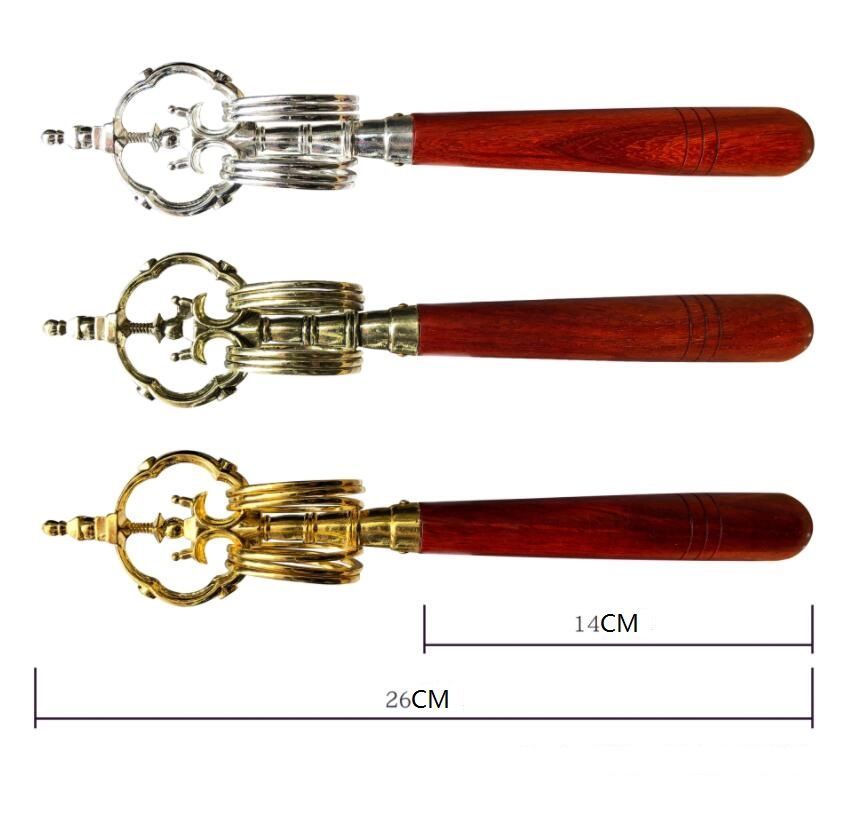 新入荷☆「密教法具 寺院用仏具」錫杖 真鍮製磨き仕上げ 26cm 新入荷
