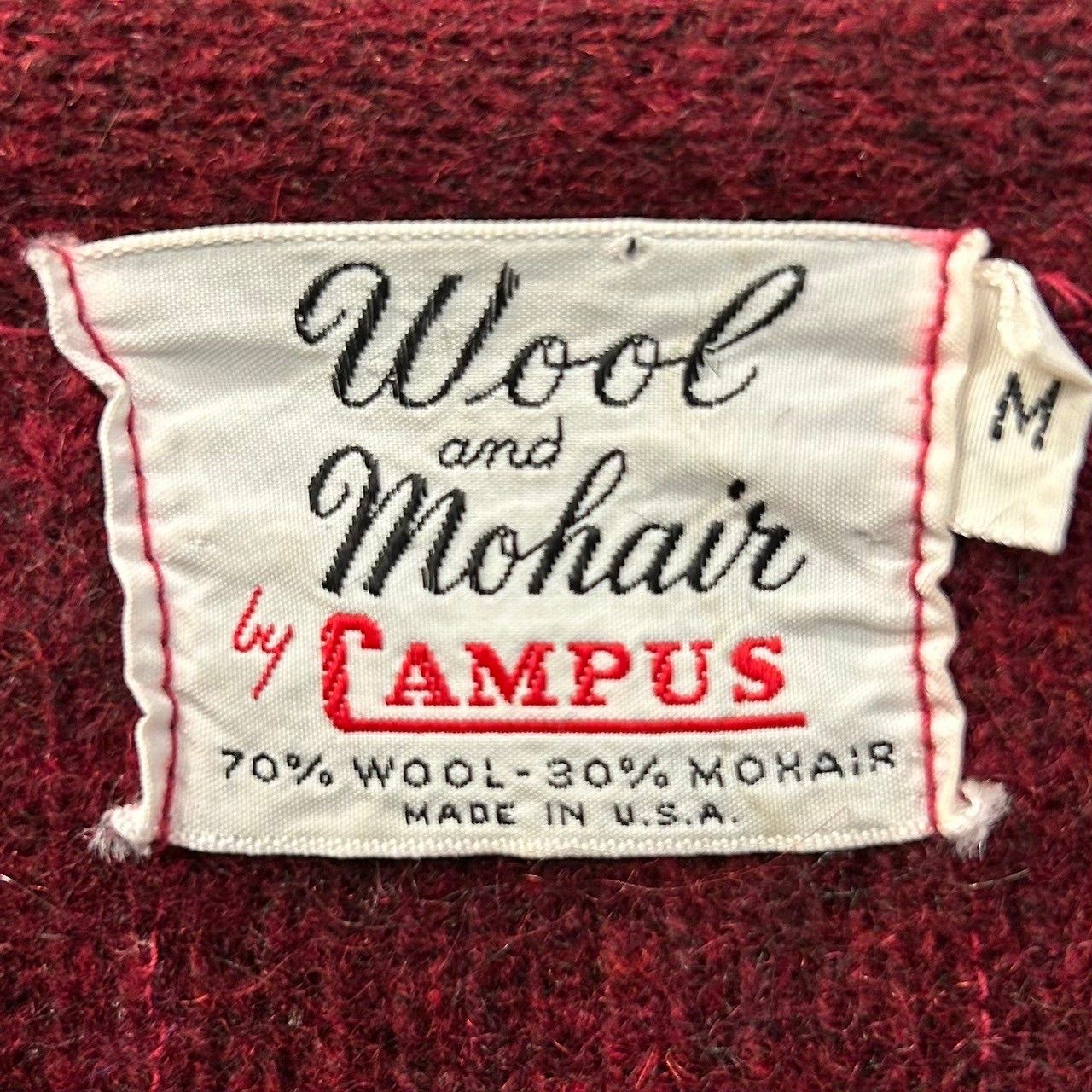 60s ビンテージ CAMPUS モヘア ニット カーディガン Mサイズ