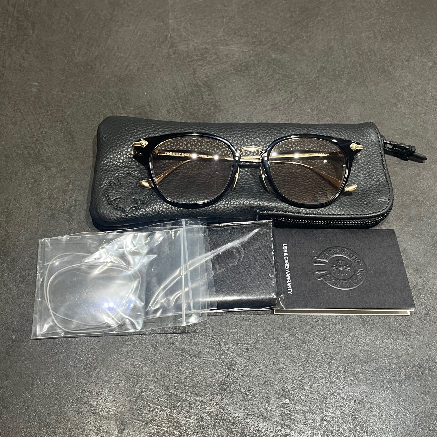 美品 CHROME HEARTS SHAGASS クリア×ゴールド金具 - 小物