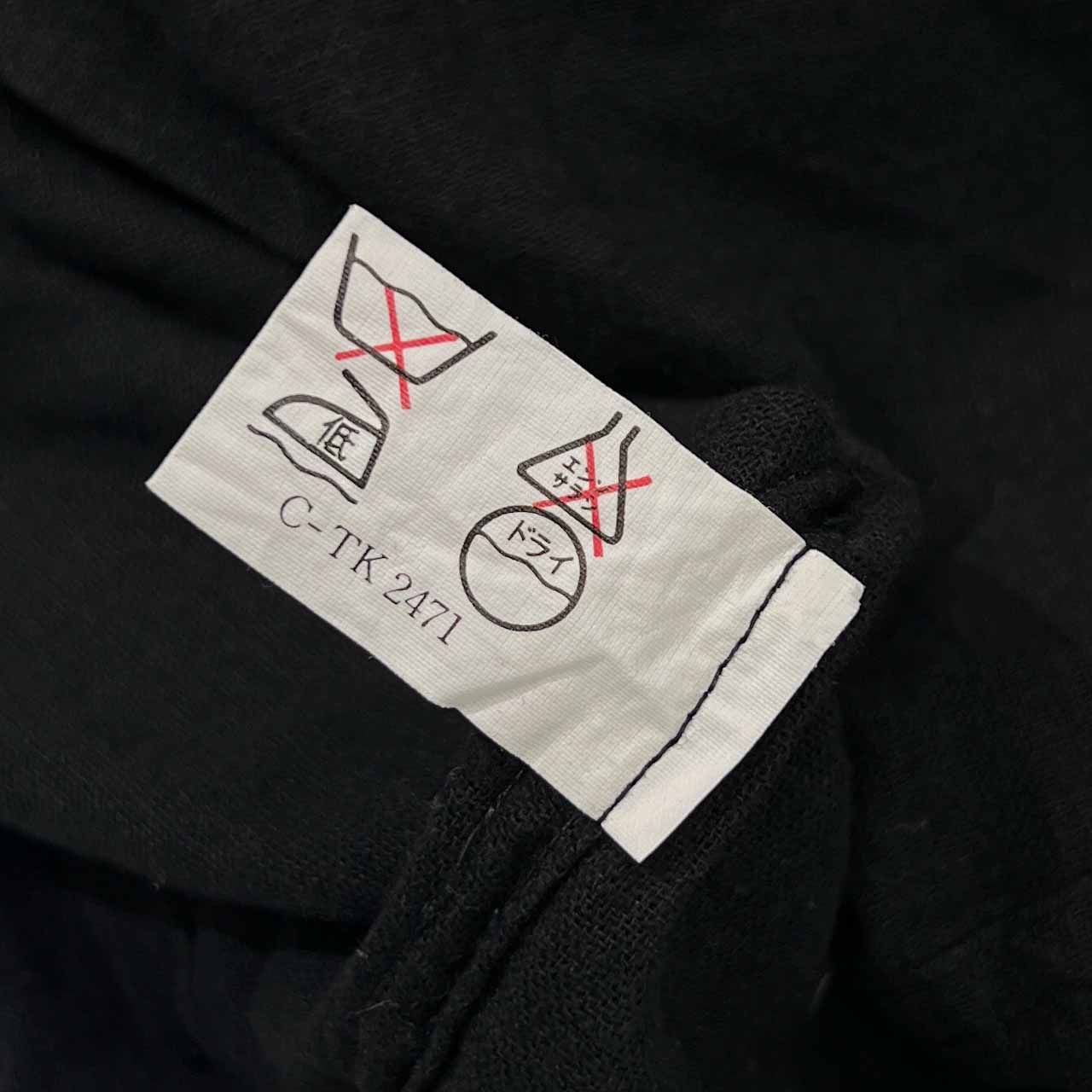 イタリア製 BLACK&WHITE ブラック＆ホワイト 長袖シャツ 44/ブラック