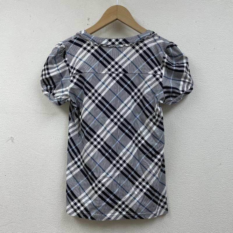 【新品】　バーバリーブルーレーベル　Tシャツ　ノバチェック　フリル バーバリーブルーレーベル シルク混 トップス 袖ノバチェック