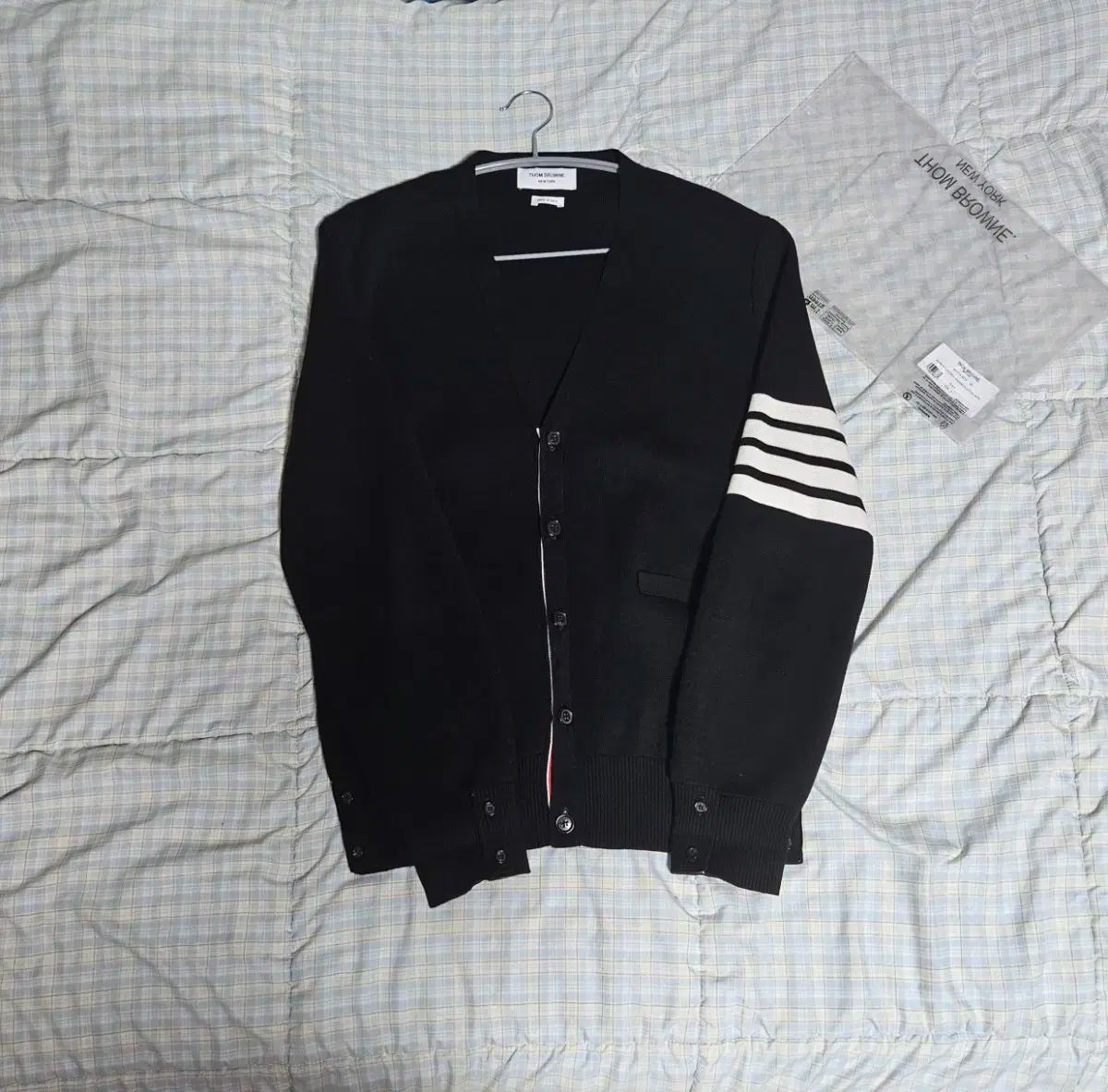 3 Thom Browne トム ブラウン 四本サイドライン ミラノステッチ カーディガン 黒