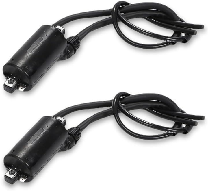 Kanoan 互換品イグニッションコイル バイク ホンダ カワサキ 汎用品 社外品(プラグコードチューブ付き 2個セット)