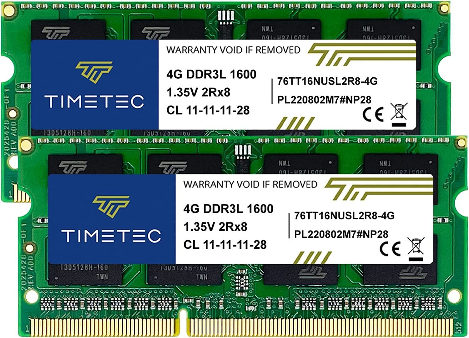 【特価商品】Timetec タイムテック Hynix IC ノートPC用メモリ DDR3L 1600Mhz 4GB x 2枚 (8GB) PC3-12800/PC3L-12800 204 Pin 1.35V