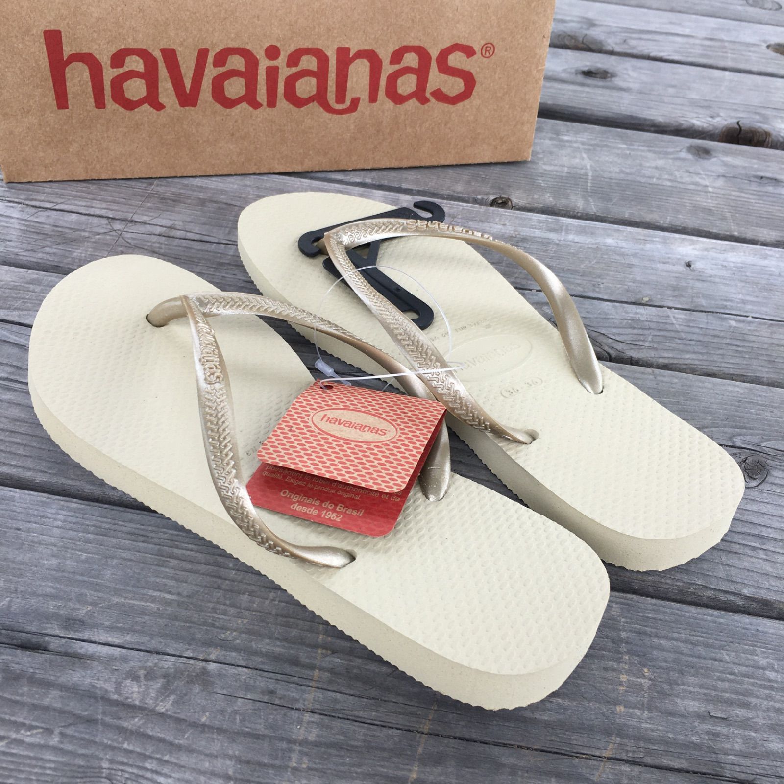 新品未使用 havaianas ハワイアナス レディースビーチサンダル - 靴