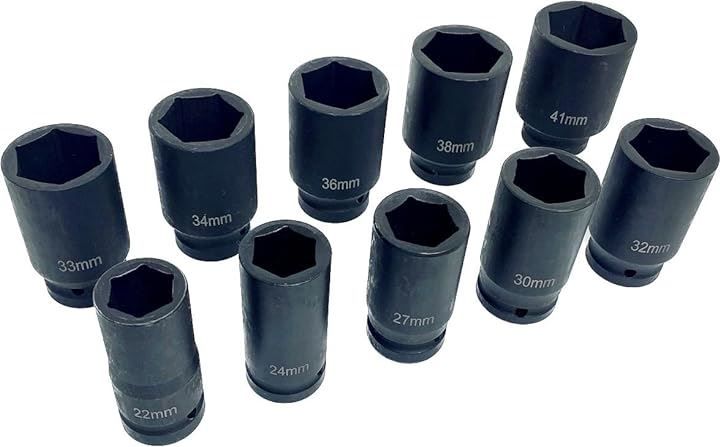 elfoLiz インパクト 六角 ディープソケット 差込角 19mm 3 4インチ ケース付 10本セット ボックス 10pcs 工具 グレー SKLAD-KIRPICHA_RU