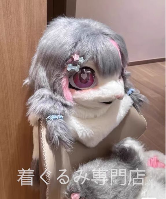 着ぐるみヘッド ウサギ 全頭ヘッド ケモノ ファースーツ ぬいぐるみ コスプレ コスチューム kigurumi
