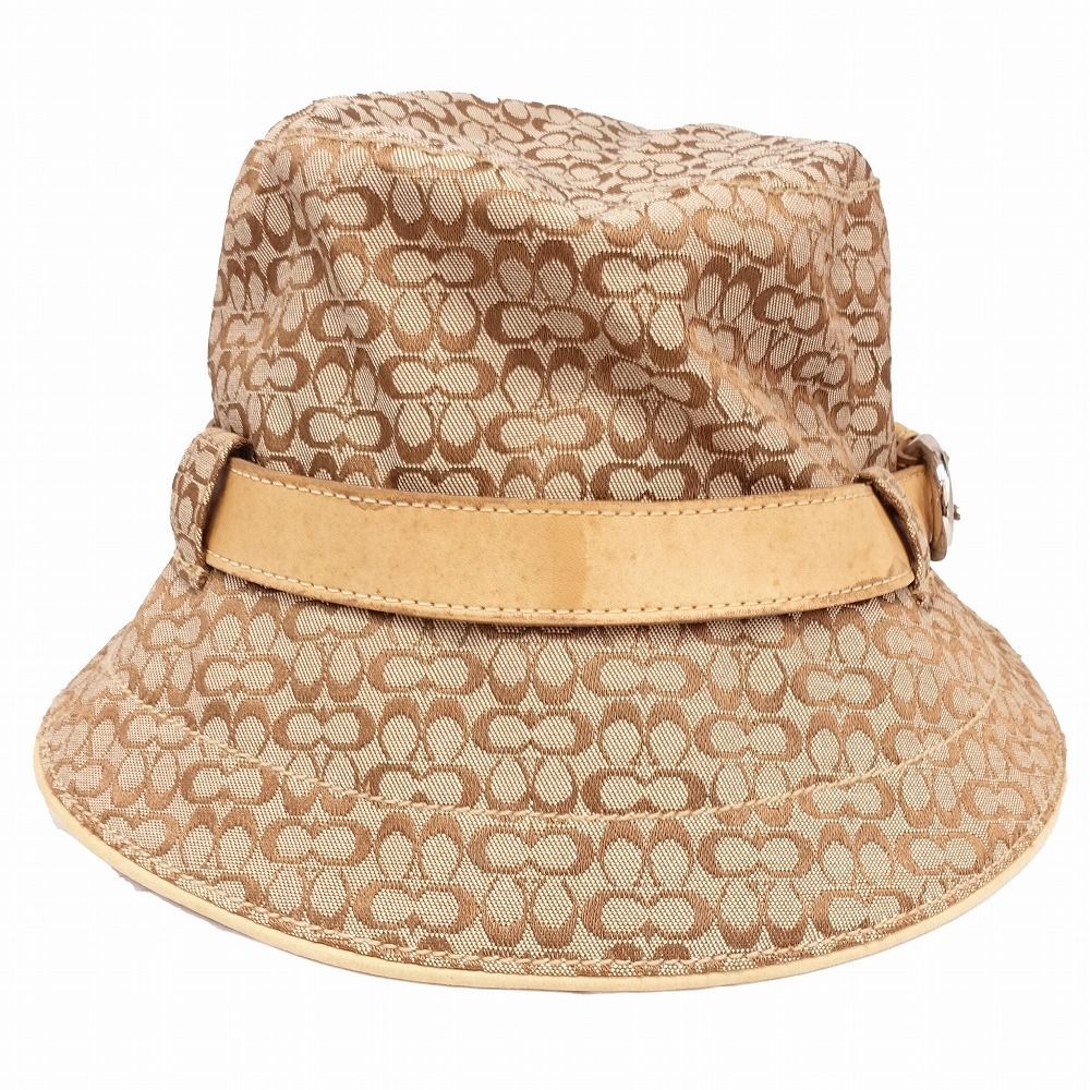 ✨美品✨コーチ バケットハット 帽子 シグネチャー ピンク ベージュ COACH コーチ シグネチャー ハット バケットハット バケハ 帽子