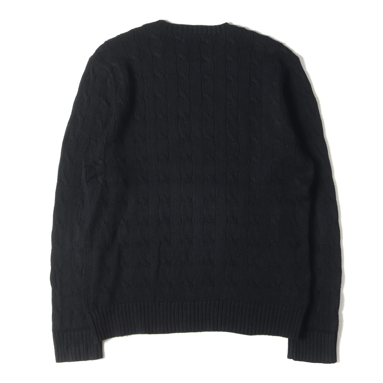 ラルフローレン ニット セーター 黒 M 90s ポロ ラルフローレン ワン