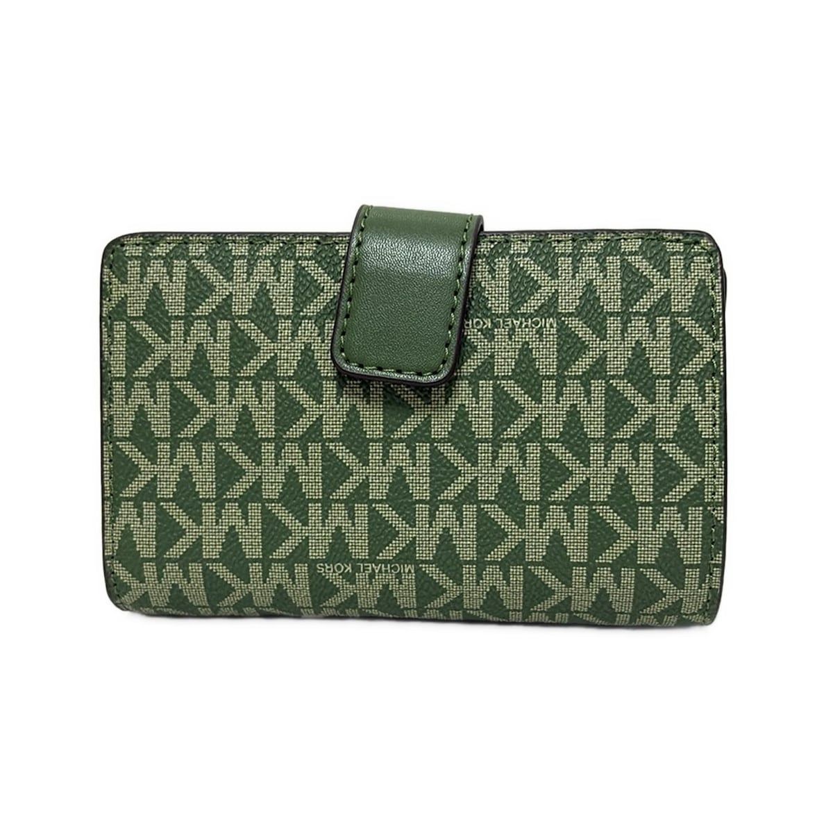 新品☆MICHAEL KORS 折り財布 グリーン レザー 長財布 新品