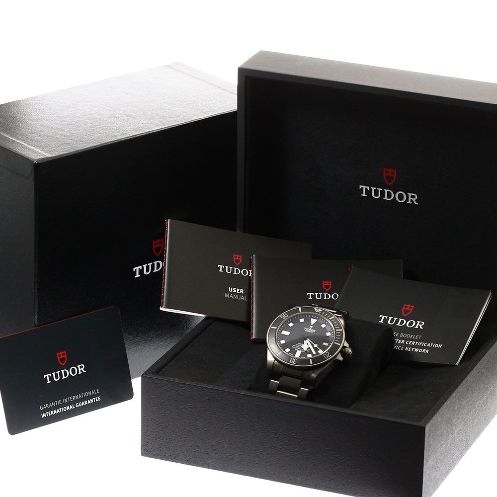 チュードル TUDOR 25600TN ぺラゴス デイト 自動巻き メンズ 新品)TUDOR チューダー ぺラゴス ブラック チタンブレス 25600TN