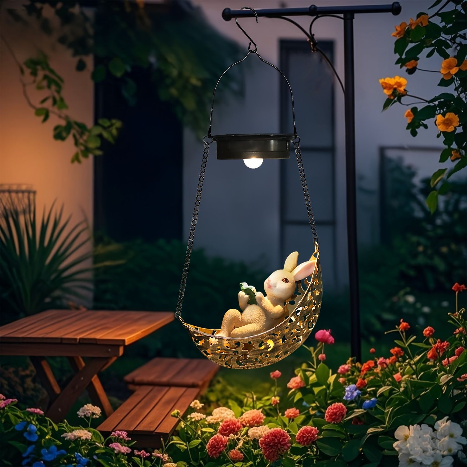 木こり 妖精 白い髭のおじさん 妖精 ガーデンライト かわいい