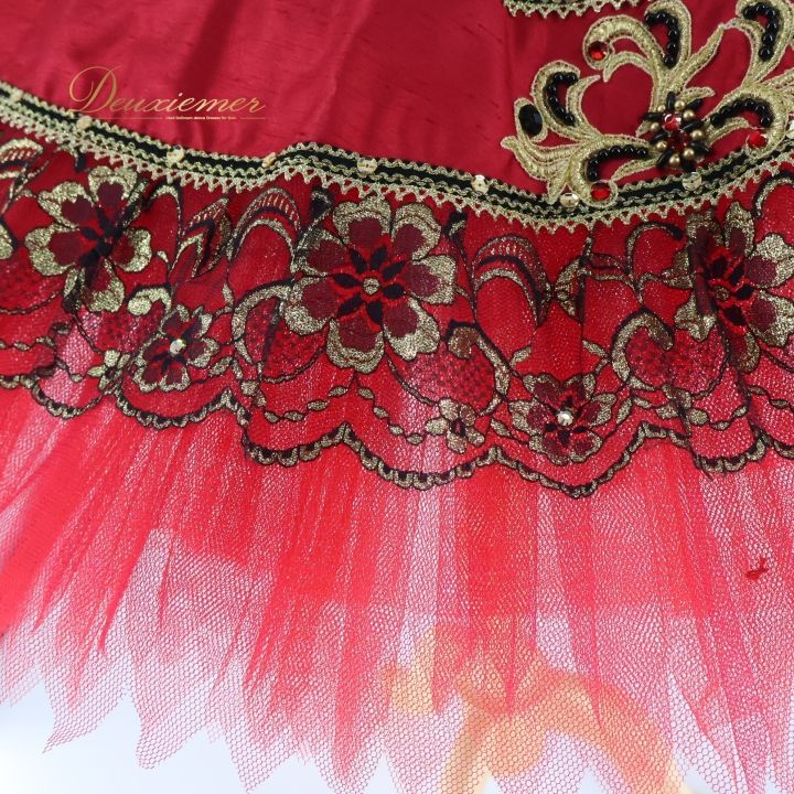 バレエ 衣装 チャコット Chacott チュチュ キトリ ドン キホーテ 赤 ジュニア コンクール 発表会 子供 髪飾り レッド系 ブラック系 チュチュ衣装 日本製 薔薇髪飾り 女の子用 舞台衣装 バレエコンクール かわいい 子供用衣装 バレエレッスン