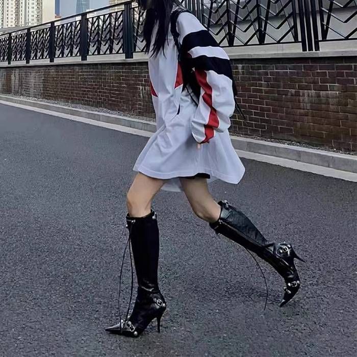 厚底 ロングブーツ レディース 大きいサイズ 履きやすい ジョッキーブーツ エンジニアブーツ レディースファッション コスプレ ウエスタンブーツ おしゃれ ロングブーツ レディース 黒 大きいサイズ ブーツ ロング ミドルブーツ