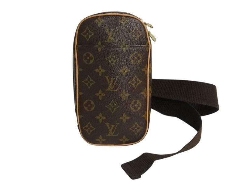 LOUIS VUITTON ルイヴィトン モノグラム ポシェット ガンジュ ボディバッグ M51870 ブラウン 4b002343