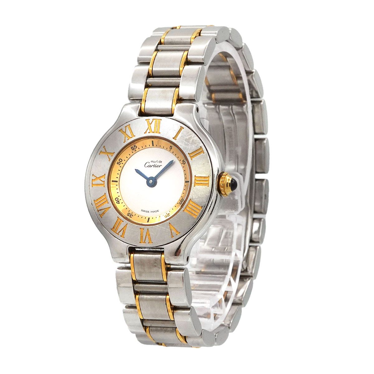 【ジャンク品】カルティエ CARTIERマストヴァンティアン　レディース カルティエ/ヴァンティアンマスト21/ホワイトダイヤル/Cartier