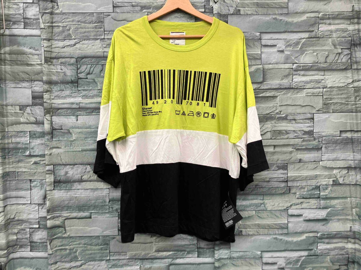 SHAREEFシャリーフ BARCODE TEE／STUDIOUS別注／20SS 半袖Tシャツ-安心 