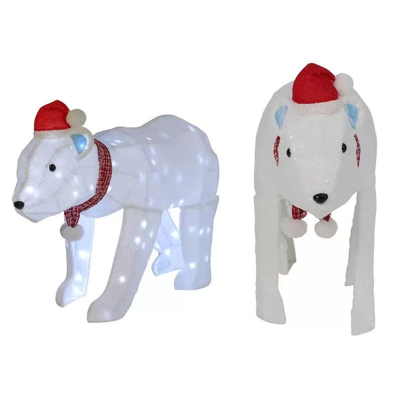 クマの親子 3体セット 370LED球 クリスマス イルミネーション コストコ