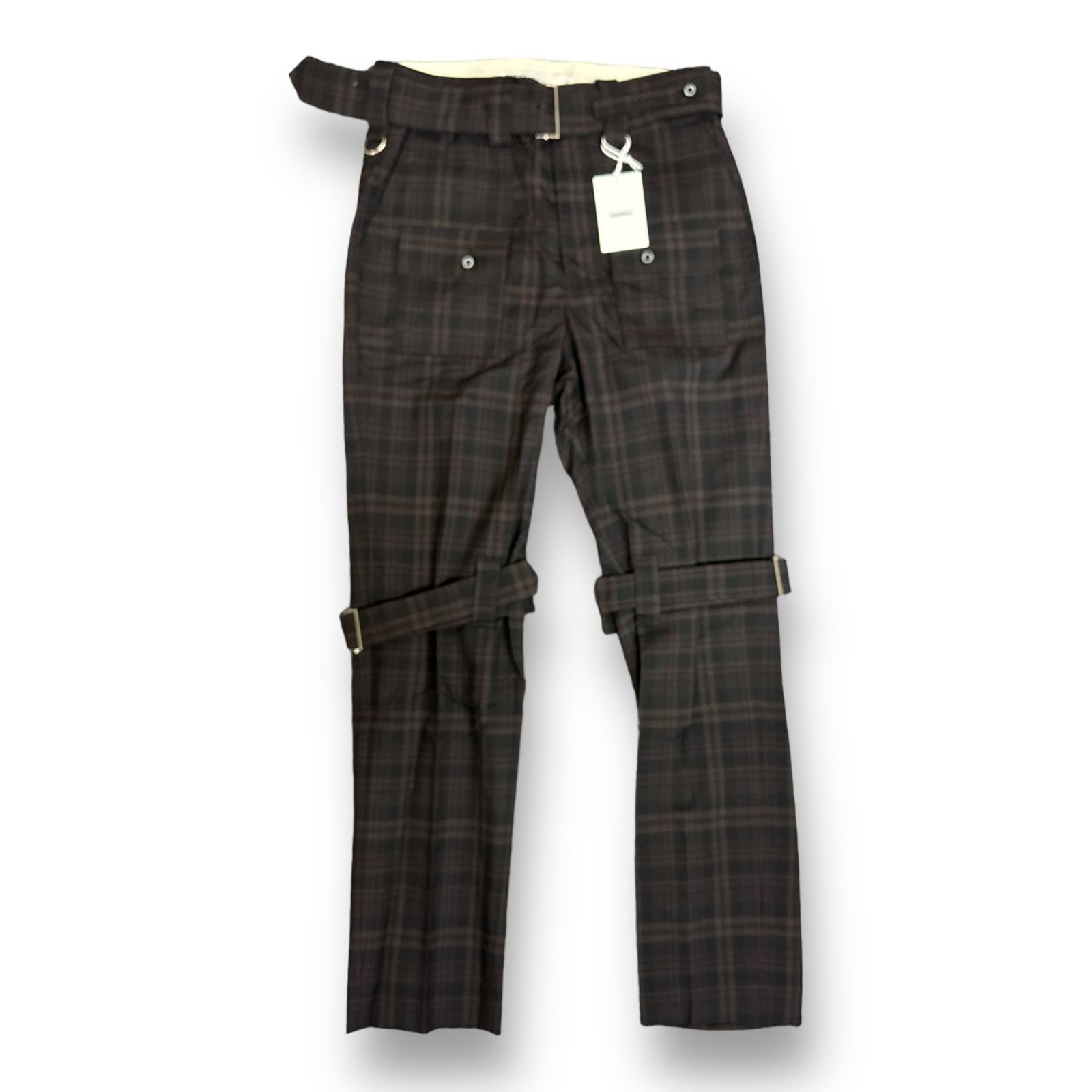 定価72600円 新品 DAIRIKU 23SS B-2 Bondage check Wool Slacks