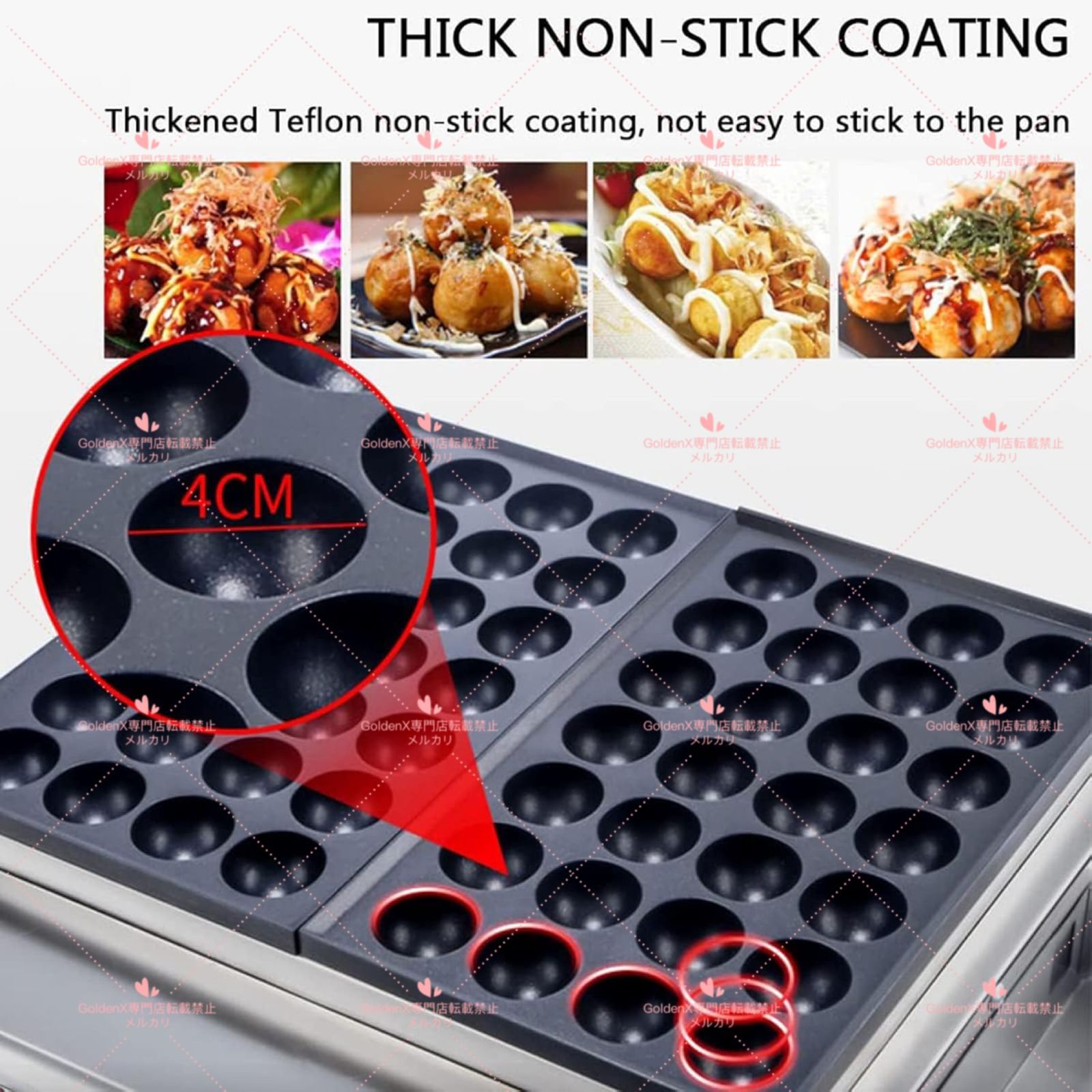 大型業務用ステンレスたこ焼き器 84穴 Amazon | 業務用電気加熱式