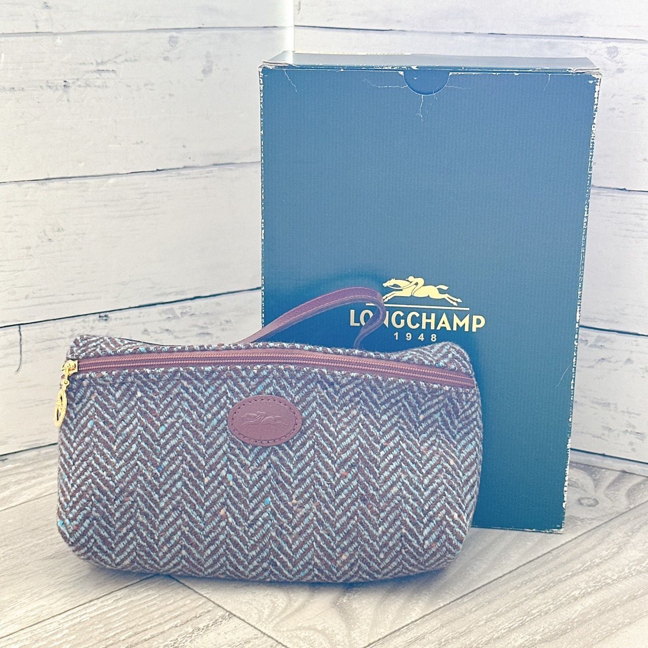 箱付き LONGCHAMP ロンシャン ポーチ レアカラー 希少 美品