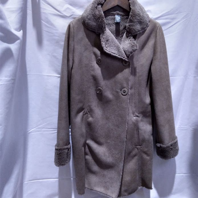 【訳あり】ZARA KIDS ザラ ムートン ボア ロング コート 女の子 150サイズ 152 11-12 小学生 中学生 スエード アウター 防寒 冬服 秋服 キッズ