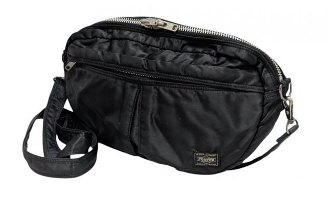 ポーター ショルダーバッグ タンカー ブラック 黒 ナイロン メンズ