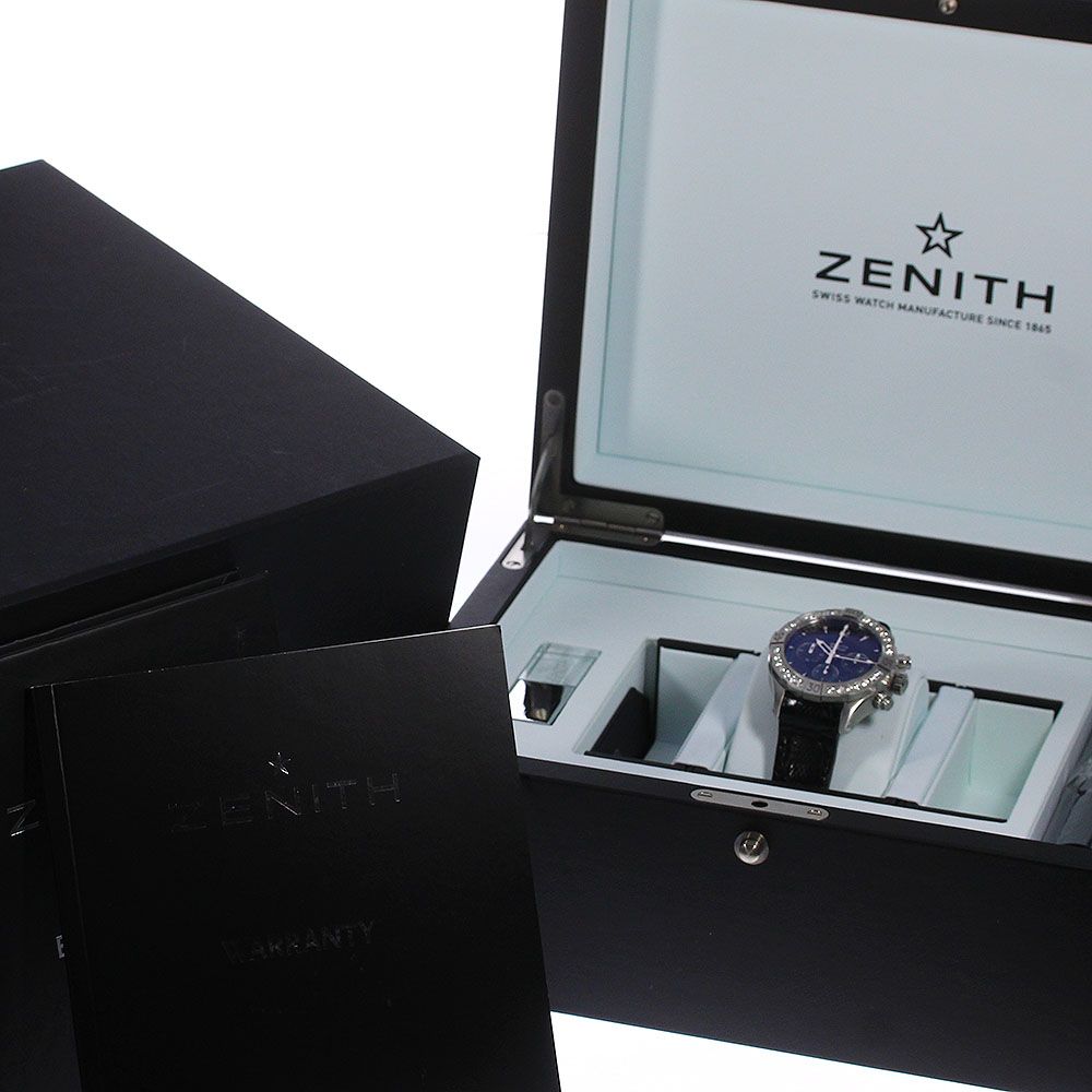 ☆極美品 ★箱・保証書付き【ZENITH】ゼニス デファイ クラシック クロノグラフ ダイヤベゼル 03/16.0506.4000 自動巻き メンズ_733556