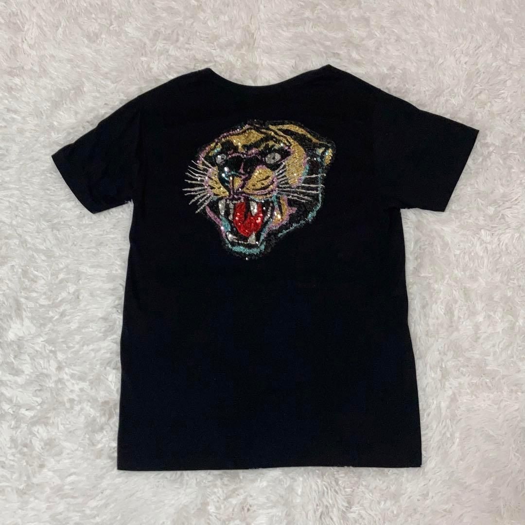 美品】GUCCI Tシャツ スパンコール 虎 タイガー 黒 S - メルカリ