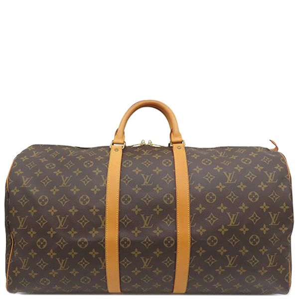 ルイヴィトン LOUIS VUITTON ボストンバッグ キーポル 55 モノグラムキャンバス モノグラム ゴールド金具 茶 鍵1本 ポワニエ M41424 MB0056