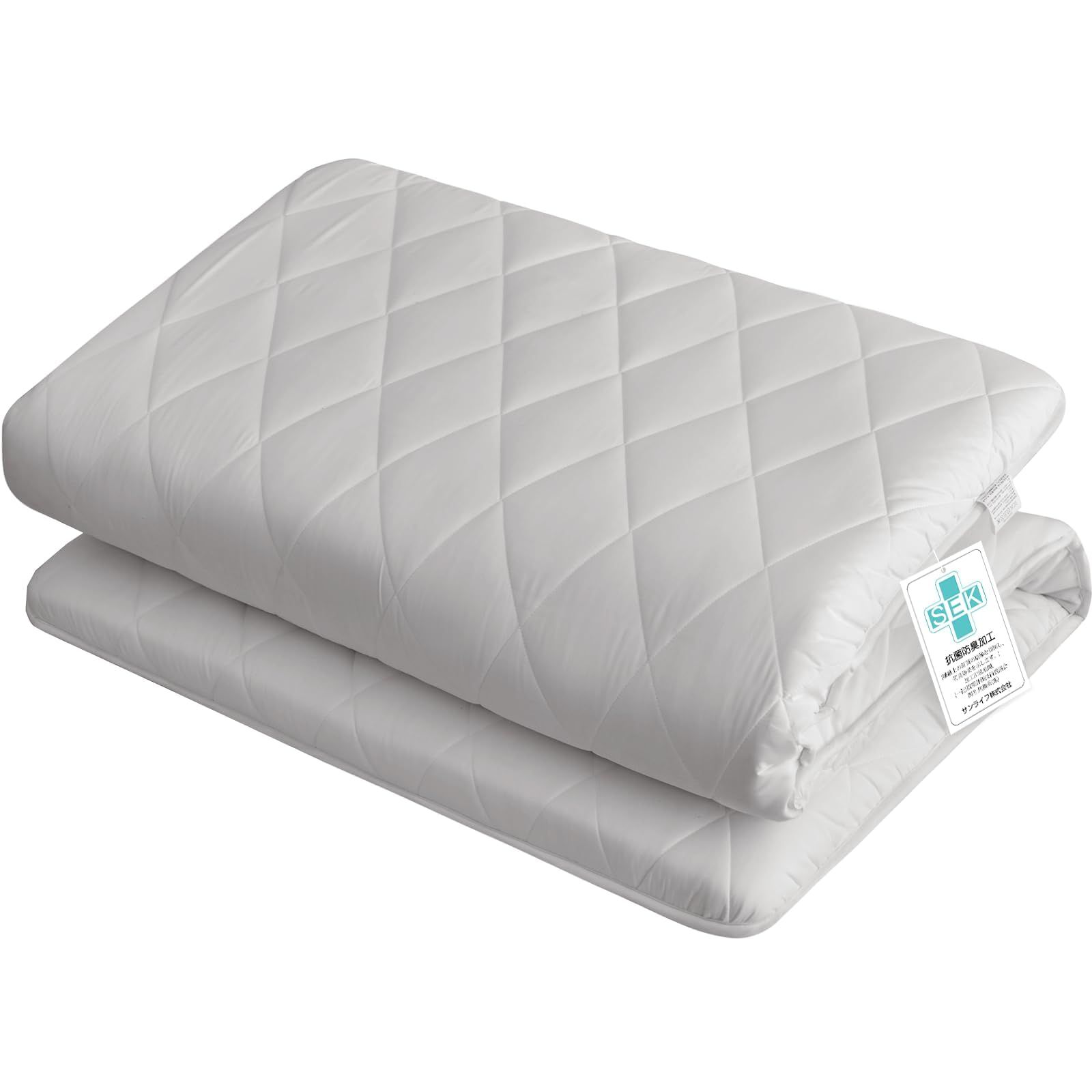 Matdeco 敷布団 ダブル 敷きふとん 敷き布団 しきふとん 厚み約9-10cm 三層構造 高反発ウレタン入り 巻綿使用 しっかり支える 程よい寝心地 ホコリ出にくい 軽量 洗える 抗菌防臭 防ダニ 新生活 ダブル グレー