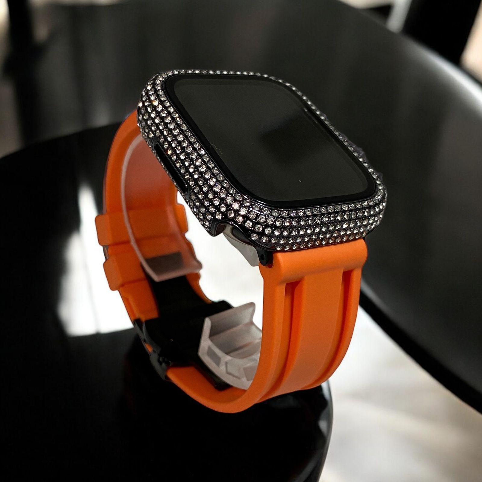 Apple Watch用ラバー バンド キラキラ カバーケース ベルト
