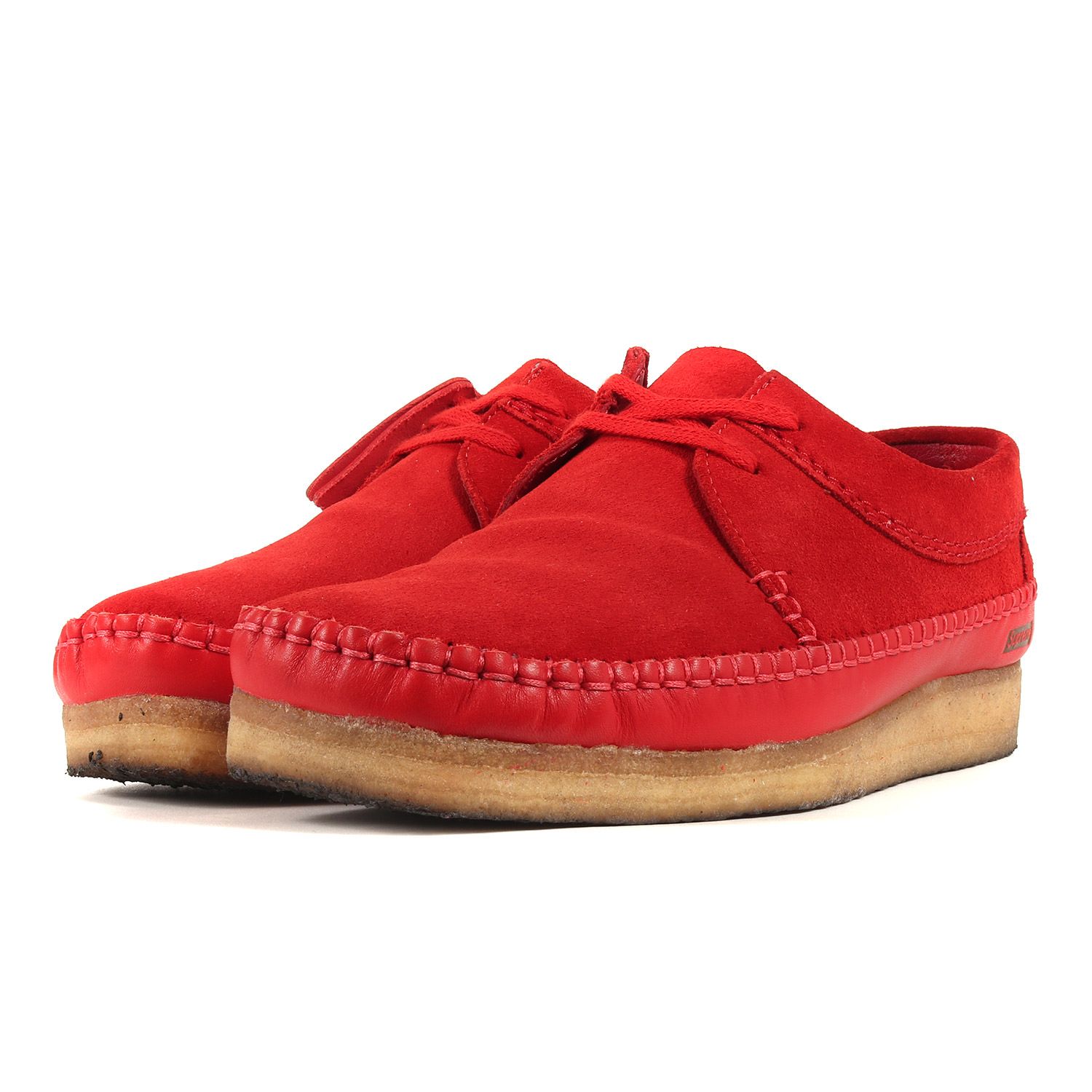 Supreme シュプリーム サイズ:28.5cm 18SS Clarks スウェードレザー ウィーバーブーツ WEAVER レッド US10.5 コラボ シューズ 靴 【メンズ】