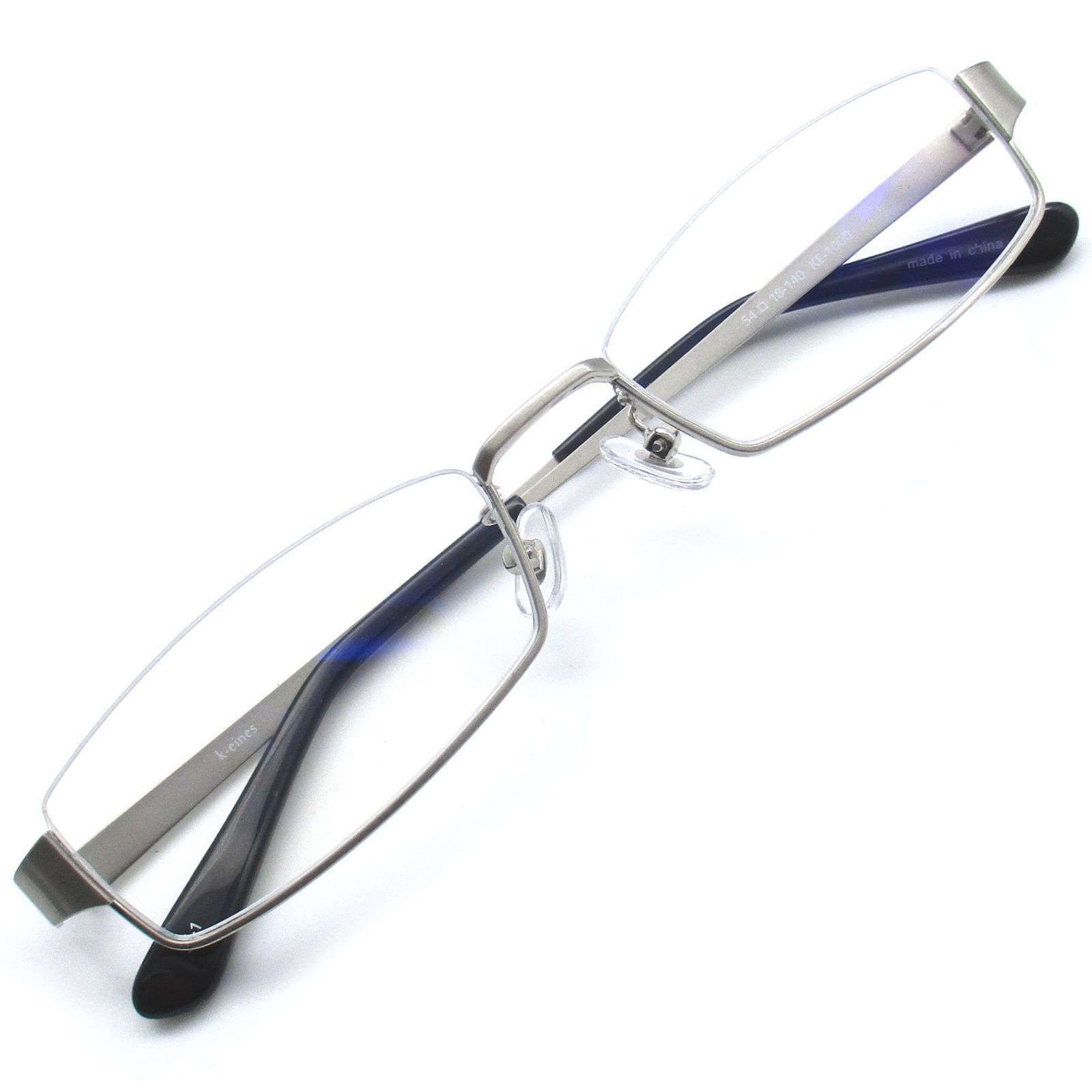 KKD アンダーリム スクエア メガネフレーム メタル メガネ 伊達 眼鏡