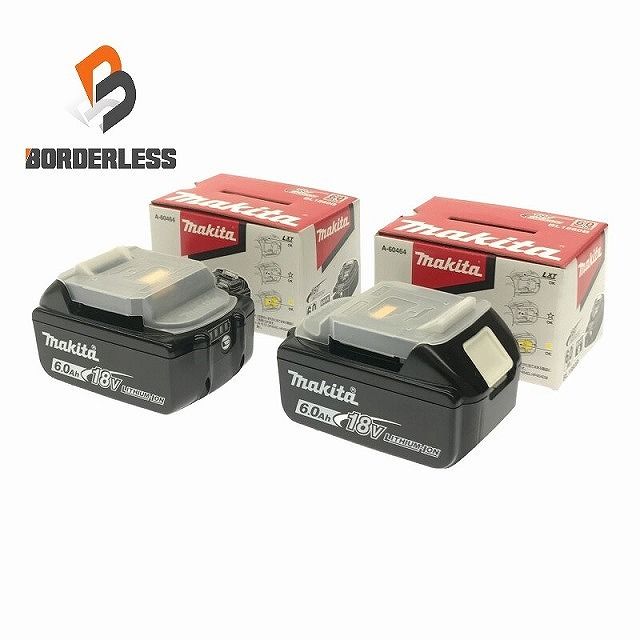 2個セット makita マキタ 18V 6.0Ah 純正 リチウムイオンバッテリー BL1860B 残量表示付 リチウムイオン電池 蓄電池 108126