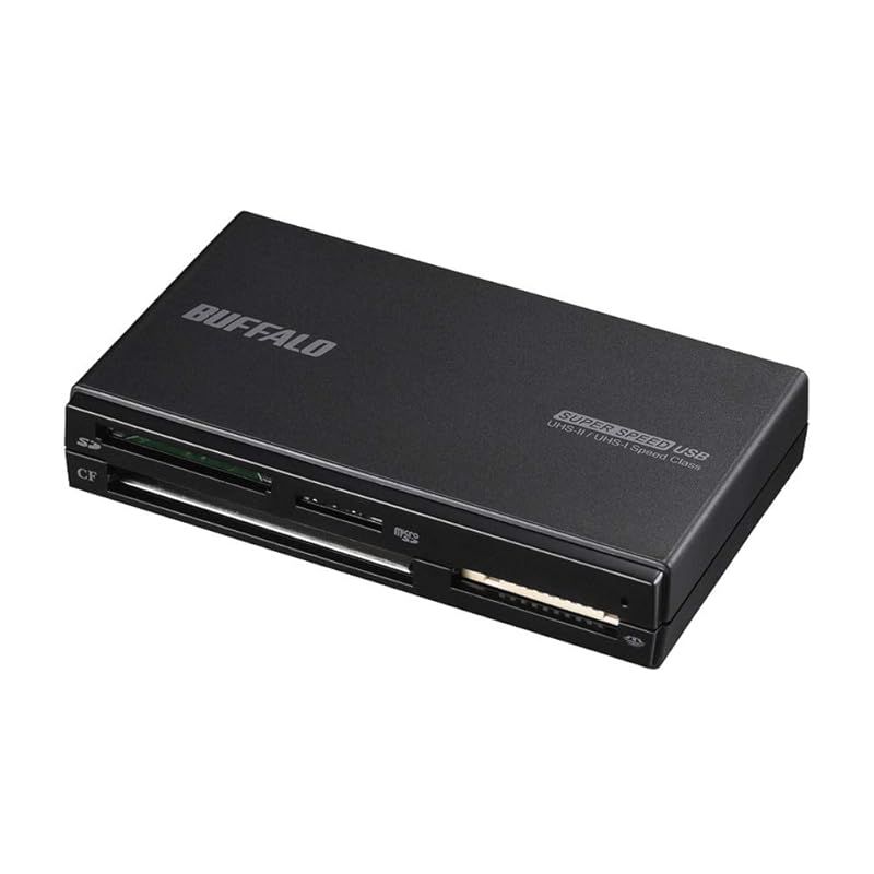 バッファロー BUFFALO UHS-II対応 USB3.0 マルチカードリーダー ブラック BSCR708U3BK