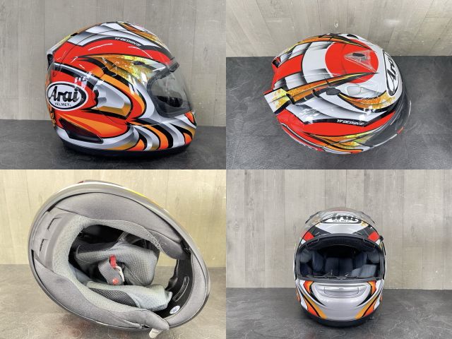 アライ ヘルメット フルフェイス 【中古】 ARAI RX-7 RRV SNELL YFDESIGN バイク用品 赤 白 黒 /58125