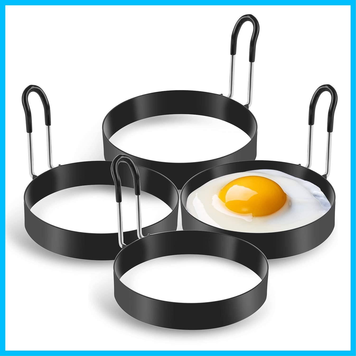 数量 4個セット オムレツ用 目玉焼き パンケーキ型 卵料理に ステンレススチール エッグリング