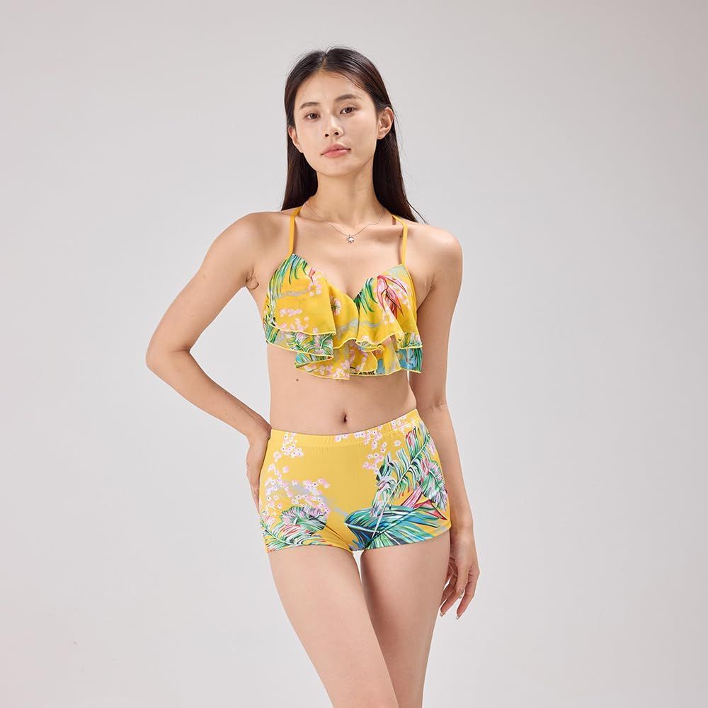 未使用　Louis panache 水着花柄パレオ付き　ミラクルスーツ　匿名配送 レースレディース Lace Ladies 花柄デザインワンピース水着