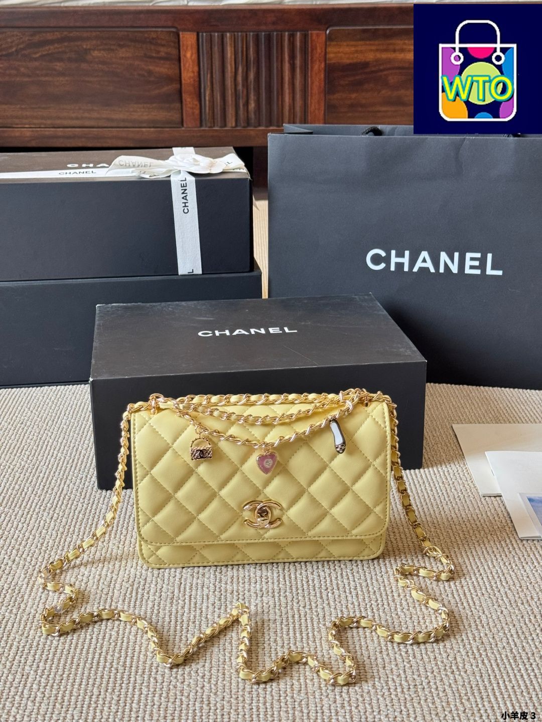 【ハートが可愛い♪】CHANEL 25P チェーンウォレット 幻＆希少なハートチャーム】CHANEL☆チェーンウォレット (CHANEL