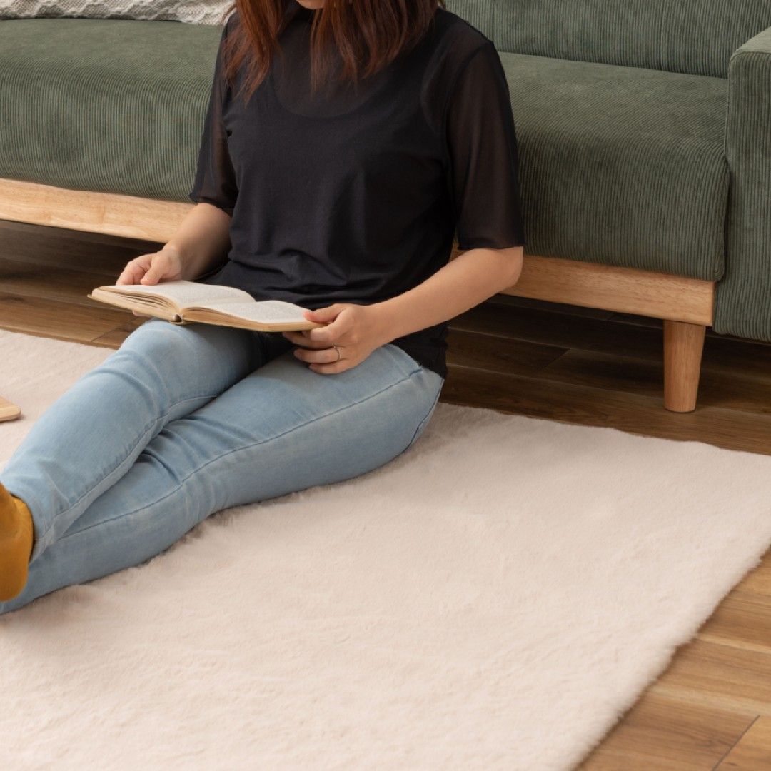 本州送料無料 ラグ スクエア シャギーラグ ソフトタイプ シンプル 滑り止め加工 インテリア 約W130×D180