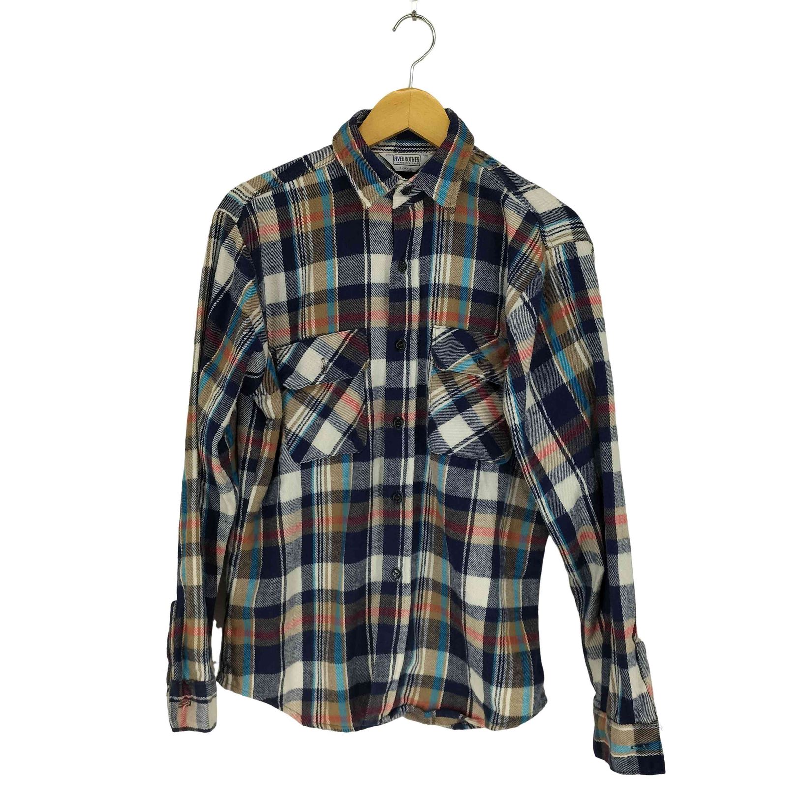 ファイブブラザー FIVE BROTHER 70-80s MADE IN USA コットンチェックL