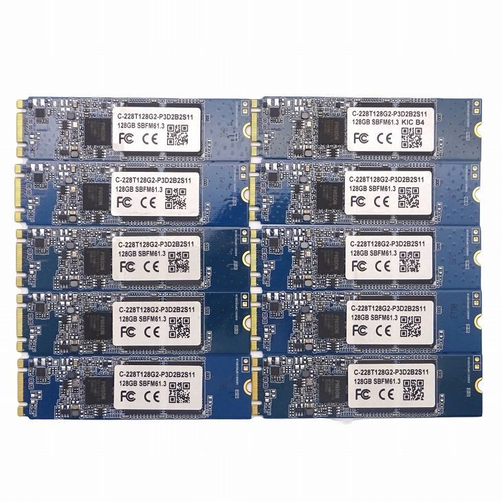 フォロワ割】【10枚セット】SSD M.2 SATA 128GB ノートパソコン 