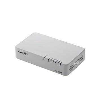 【中古】(非常に良い)エレコム GigaスイッチングHub/5P/プラスチック/磁石/ホワイト