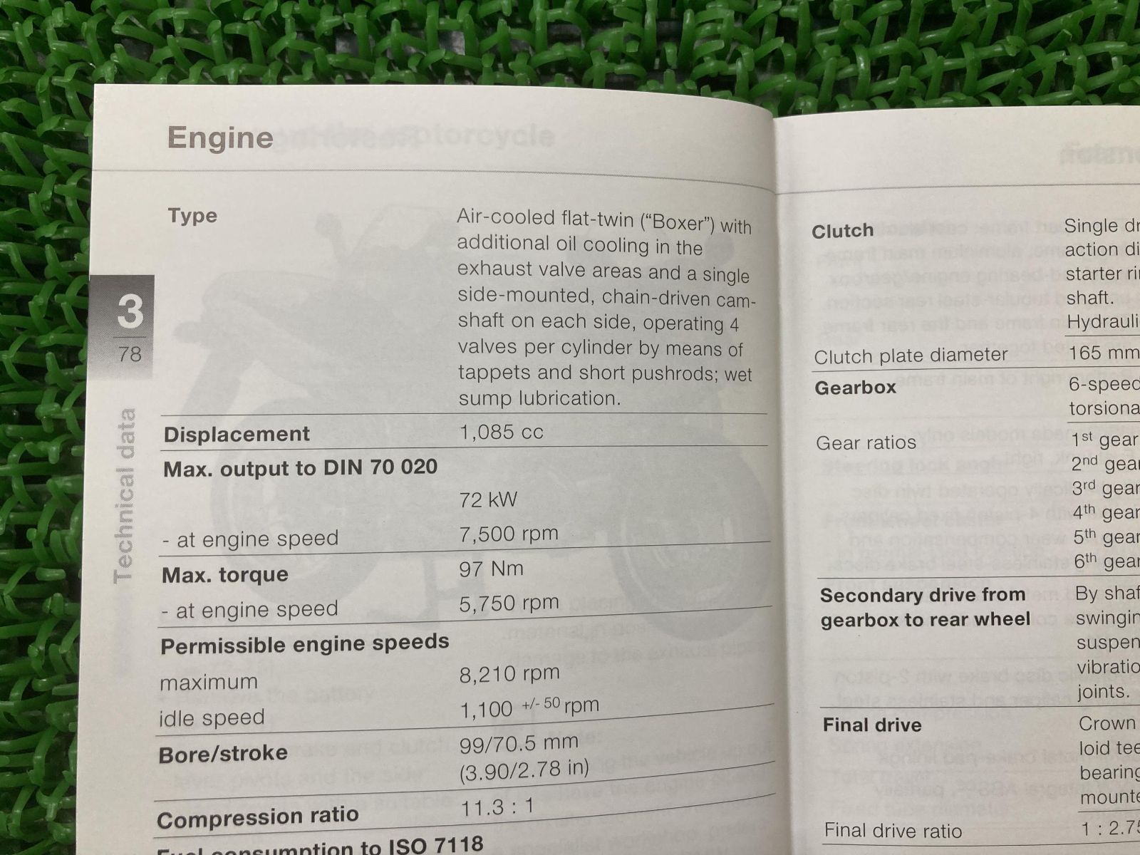 R1100S 取扱説明書 6版 BMW 正規 中古 バイク 整備書 メンテナンス