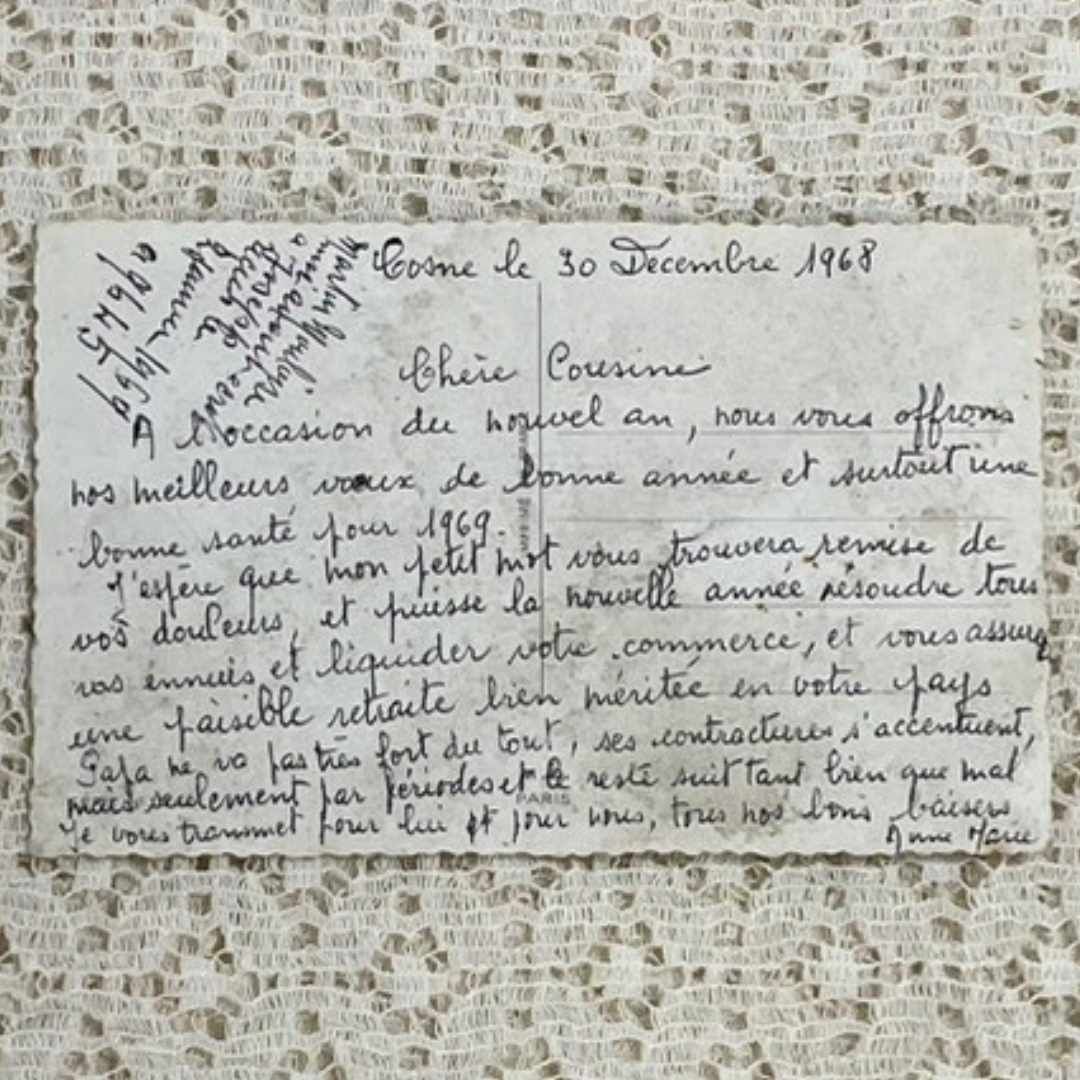 アンティーク ポストカード フランス 直輸入 雪景色 雪 ジャンク