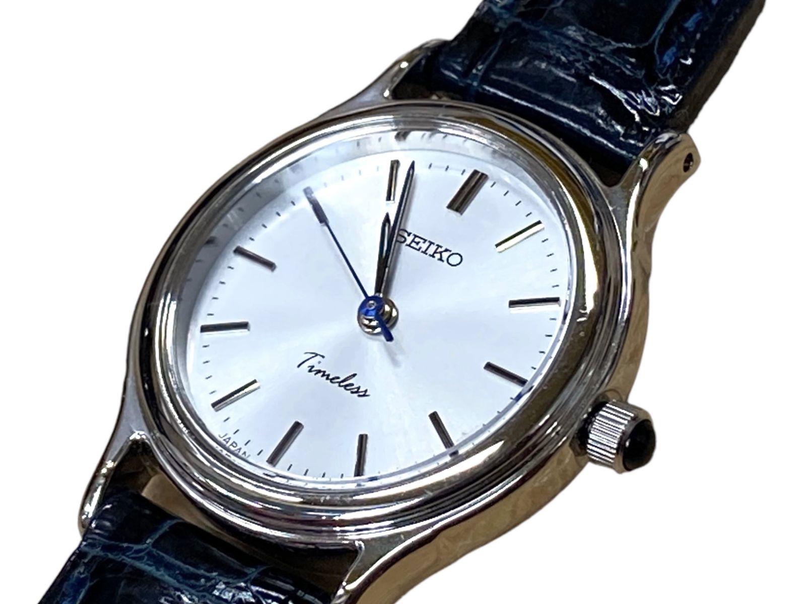 値下げ SEIKO×TiCTAC Timeless 腕時計 ネイビー SEIKO×TiCTAC Timeless TiCTAC別注モデル クォーツ 腕時計 電池