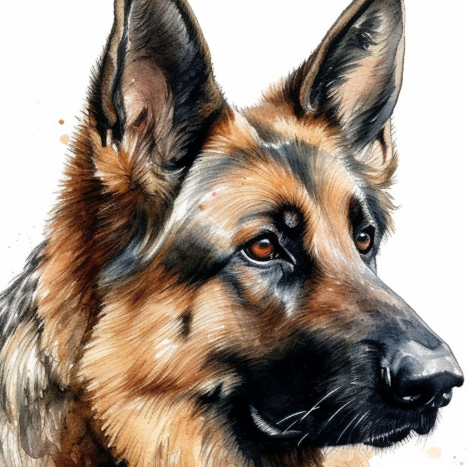 PET120】ジャーマンシェパード 犬アート 水彩 いぬの絵 - メルカリ
