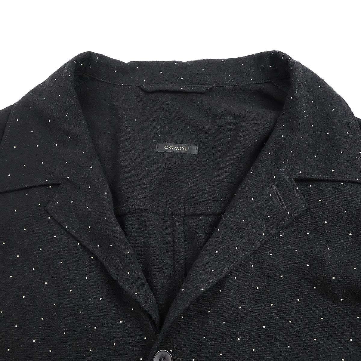 COMOLI コモリ 24SS SILK NOIL DOT SHIRT JACKET シルクノイル COMOLI コモリ 24SS SILK NOIL DOT SHIRT JACKET シルクノイル