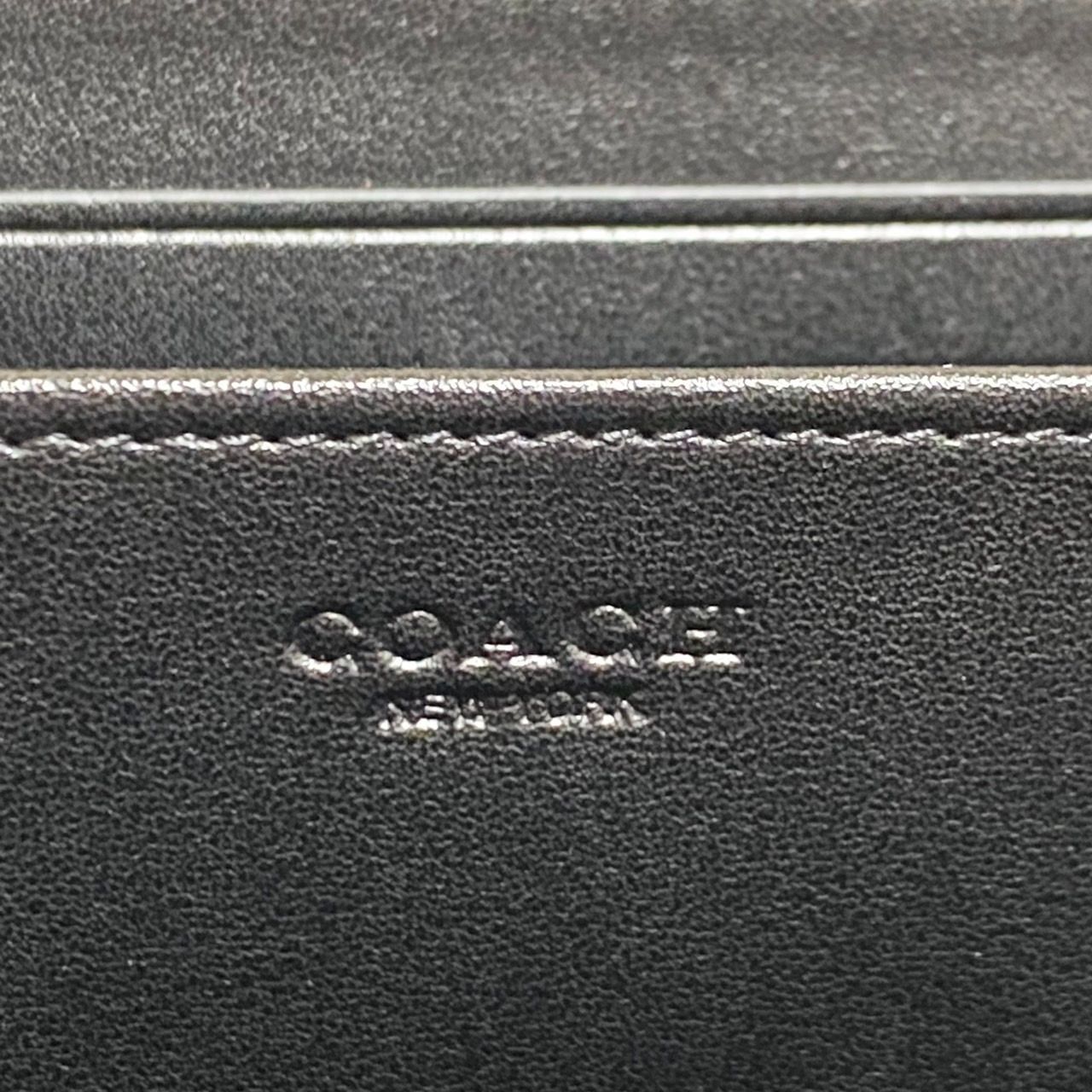 COACH 長財布 シグネチャー ロング ジップ C4452 ブラックスモーク